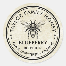 ヴィンテージミツバチ蜂蜜ラベル ラウンドシール
