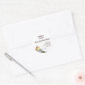 ヴィンテージミツバチ養蜂場1.5" ラウンドシール (封筒)