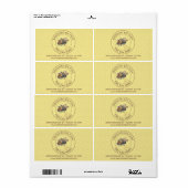 ヴィンテージミツバチ&ハニカム |ビーフアーム/ Beekeeper ラベル (フルシート)