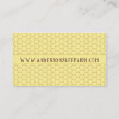 ヴィンテージミツバチ&ハニカム |ビーフアーム/ Beekeeper 名刺 (裏面)