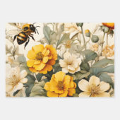 ヴィンテージミツバチ ラッピングペーパーシート (正面3)