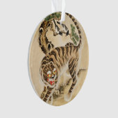 ヴィンテージミナワタイガーアンダーパインツリー オーナメント (正面)