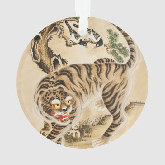 ヴィンテージミナワタイガーアンダーパインツリー オーナメント (裏面)