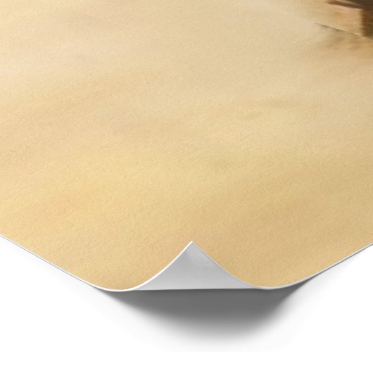 ヴィンテージミナワタイガーアンダーパインツリー ポスター (角)