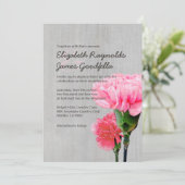 ヴィンテージミニカーネーション結婚式招待状 招待状 (スタンド正面)
