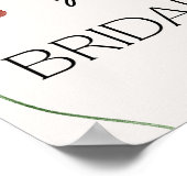 ヴィンテージミニフローラエレガント開花ブライダルシャワー ポスター (角)