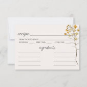 ヴィンテージミニフローラ結婚開花レシピカード ノートカード (正面)