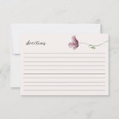 ヴィンテージミニフローラ結婚開花レシピカード ノートカード (裏面)