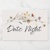 ヴィンテージミニフローラ開花日付ナイトジャー フードラベル (シングルラベル)