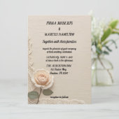 ヴィンテージミニマリストエレガントウェディング招待状 招待状 (スタンド正面)