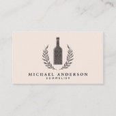 ヴィンテージミニマリストワインバーソムリエバーテンダー 名刺 (正面)