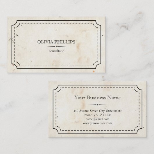 ヴィンテージミニマリスト名刺 名刺 (正面/裏面)