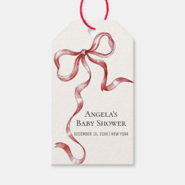 ヴィンテージミニマリストBowベビーシャワー ギフトタグ
