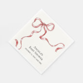 ヴィンテージミニマリストBowベビーシャワー スタンダードランチョンナプキン (角)