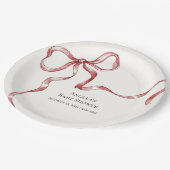 ヴィンテージミニマリストBowベビーシャワー ペーパープレート (アングル)