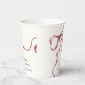 ヴィンテージミニマリストBowベビーシャワー 紙コップ (左)