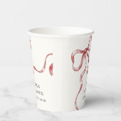 ヴィンテージミニマリストBowベビーシャワー 紙コップ (右)