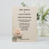 ヴィンテージミニマルでエレガントな結婚式 出欠カード (スタンド正面)