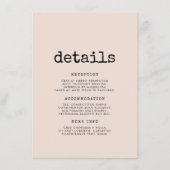 ヴィンテージミニマルなタイプライターのゲスト情報 エンクロージャーカード (正面)