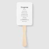 ヴィンテージミニマルなタイプライターの結婚式 ハンドファン (裏面)