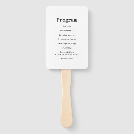 ヴィンテージミニマルなタイプライターの結婚式 ハンドファン (裏面)