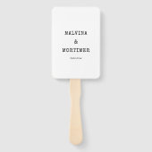 ヴィンテージミニマルなタイプライターの結婚式 ハンドファン (正面)