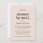 ヴィンテージミニマルなタイプライターBaby Shower by mail 招待状 (正面)