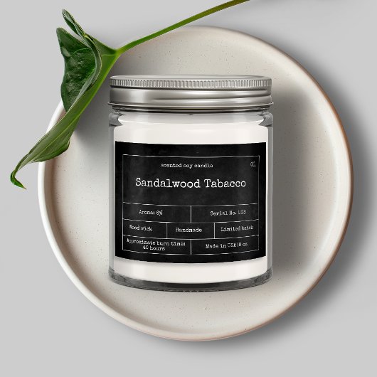 ヴィンテージミニマルろうそくラベル フードラベル