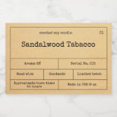 ヴィンテージミニマルろうそくラベル フードラベル (シングルラベル)