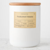 ヴィンテージミニマルろうそくラベル フードラベル (正面)