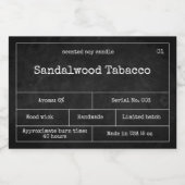 ヴィンテージミニマルろうそくラベル フードラベル (シングルラベル)