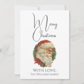 ヴィンテージミニマルスタイルオールドサンタクロース シーズンカード (正面)