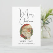 ヴィンテージミニマルスタイルオールドサンタクロース シーズンカード (スタンド正面)