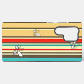 ヴィンテージミニマルストライプスビー電話ケース SAMSUNG GALAXYケース (裏面横)