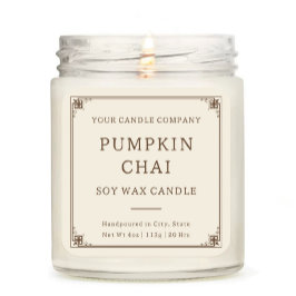 ヴィンテージミニマルタイポグラフィキャンドル化粧品 スクエアシール