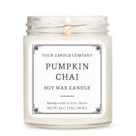 ヴィンテージミニマルタイポグラフィキャンドル化粧品 スクエアシール