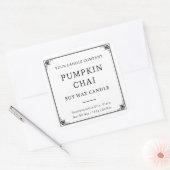 ヴィンテージミニマルタイポグラフィキャンドル化粧品 スクエアシール (封筒)