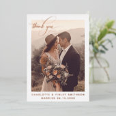 ヴィンテージミニマルパーソナライズされた結婚の感謝 箔シーズンカード (立ち正面)