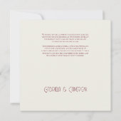 ヴィンテージミニマルフォトアイボリー結婚ズ サンキューカード (裏面)