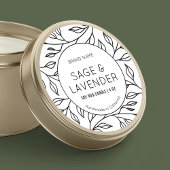 ヴィンテージミニマルフローラキャンドル蓋丸ラベル ラウンドシール