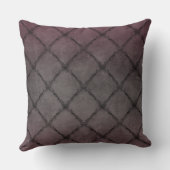 ヴィンテージミニマルフローラルパターンブラック クッション (裏面)