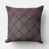 ヴィンテージミニマルフローラルパターンブラック クッション (正面)