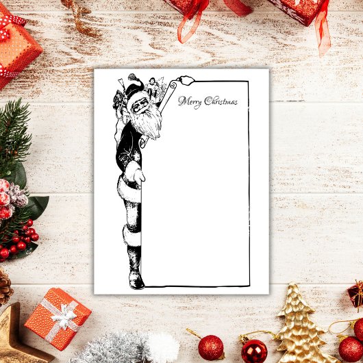 ヴィンテージミニマルブラックサンタレター