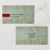 ヴィンテージミニマルプロフェッショナルプレーン灰色がかった 名刺 (正面/裏面)