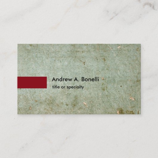 ヴィンテージミニマルプロフェッショナルプレーン灰色がかった 名刺 (正面)