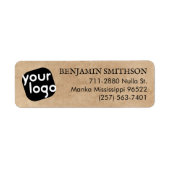 ヴィンテージミニマルベージュブラックカスタム差出人住所 ラベル (正面)