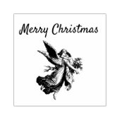 ヴィンテージミニマルメリークリスマス天使 ラバースタンプ