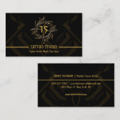 ヴィンテージミニマルモダンタトゥースタジオ 名刺 (正面/裏面)