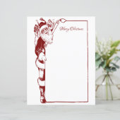 ヴィンテージミニマルレッドサンタレター (スタンド正面)