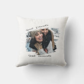 ヴィンテージミニマルレトロフレンドシップフォトデザイン- クッション (裏面)